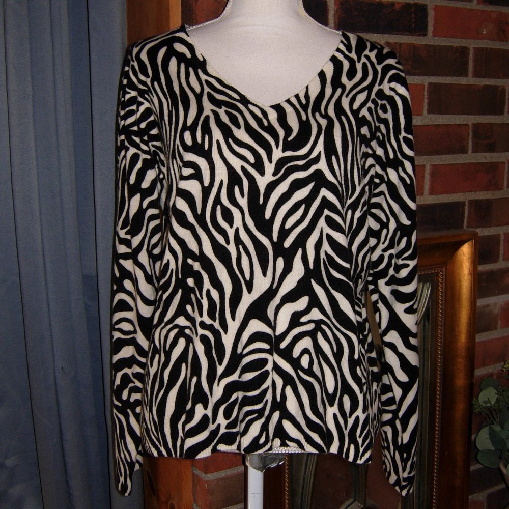 Josephine Chaus Zebra Sweater XL